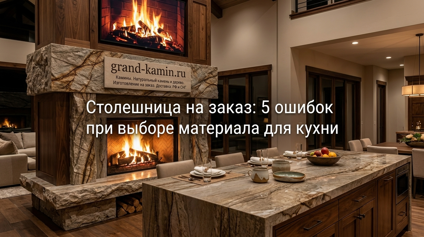 Подробнее о статье Столешница на заказ: 5 ошибок при выборе материала для кухни