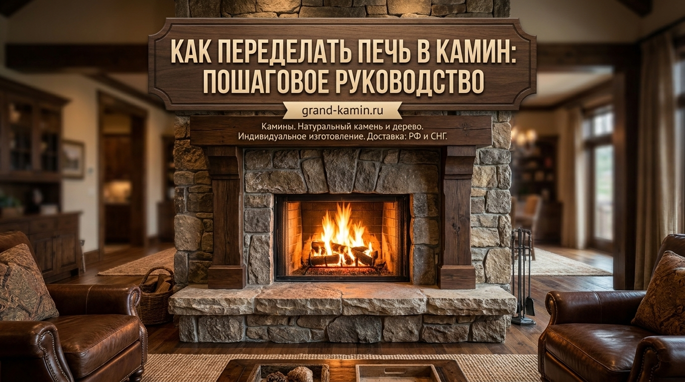 Подробнее о статье Как переделать печь в камин: пошаговое руководство