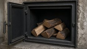 Дровница для камина: как не сделать из топки ящик